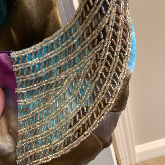 Beautiful prom dress size 3/4 worn once exc. cond - Picture 6 of 8